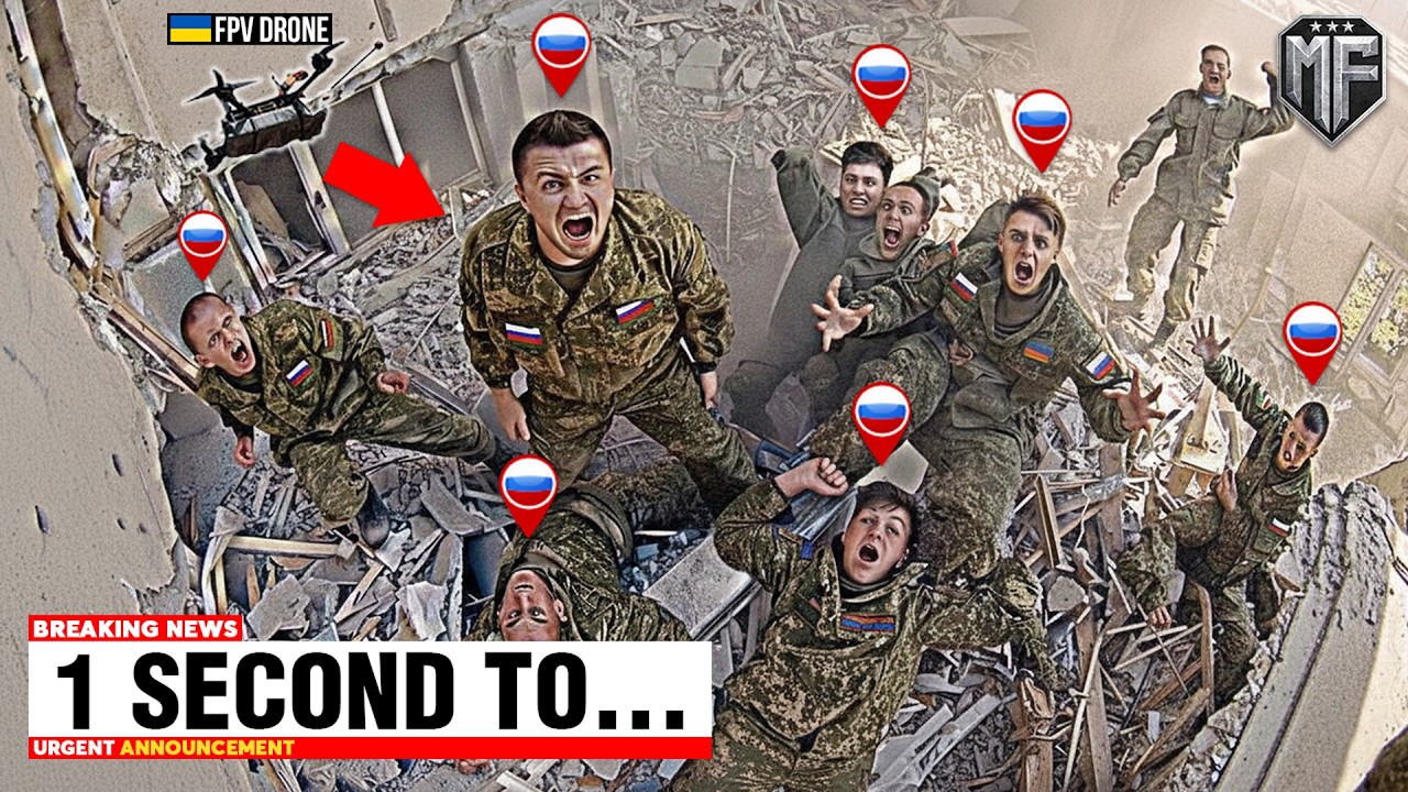 Ukrainian FPV Drone Surprises Russian Soldiers in a Destroyed Building ...