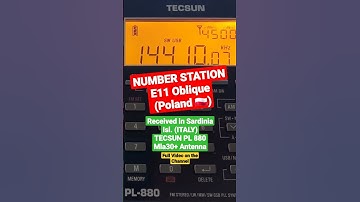 Number Station E11 (Location Poland🇵🇱) Tecsun 880 Mla30+ #shorts #dx #propagation #radio #swl