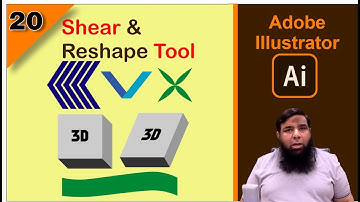 Adobe Illustrator Training - Class 20 - Shear Tool || Reshape Tool in Illustrator.