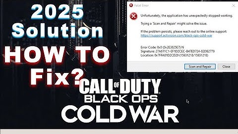 How to Fix Scan and Repair Error | Call of Duty Black Ops Cold War (DoDi Repacks) – Full Guide
