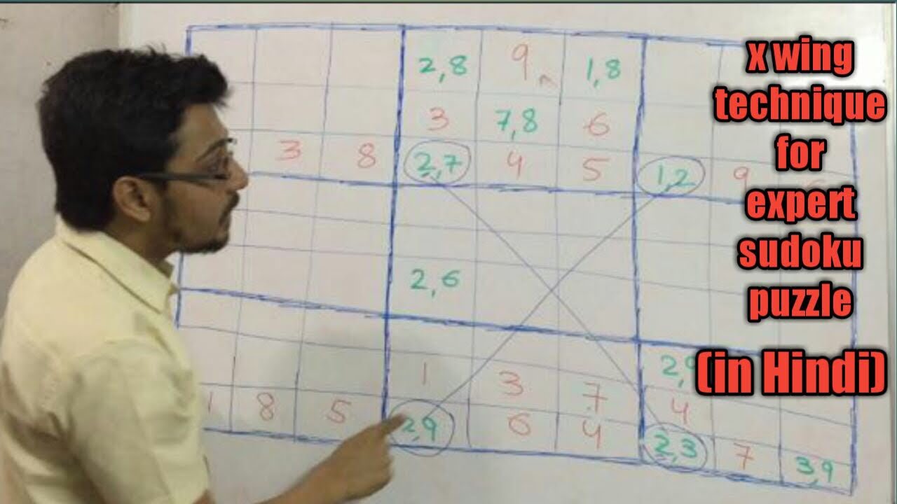 Sudoku Tricks X Wing Sudoku Technique Sudoku Expert Level Tricks Sudoku Hard Level Tips Puzzle Youtube