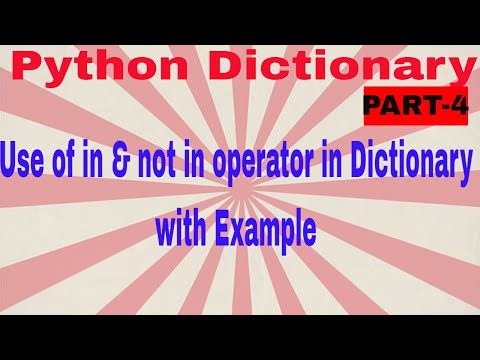 Python Dictionary | PART-4 | Use of in and not in operator in list and dictionary | cbse xi ip cs