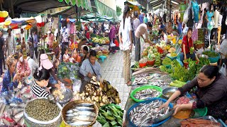 Boiled Snails, Shrimp, Steamed Mackerel Fish, & More  Cambodian Routine Fresh Food