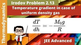 Temperature gradient in case of uniform density gas | Irodov Solutions 2.13 | JEE Advanced