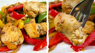 Easy Chicken Fajitas Healthy Recipe #shorts