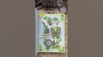ASMR journal green 🍀💚🪲|#asmr #journal #journalwithme #diy #fyp #green #scrapbooking #journaling
