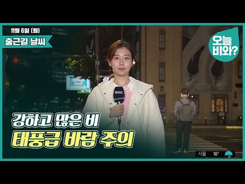 [날씨] &quot;강하고 많은 비, 태풍급 바람 주의&quot; /박하명 캐스터