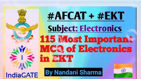 #AFCAT & #EKT || #Electronics || 115 Most Important MCQs of Electronics in EKT