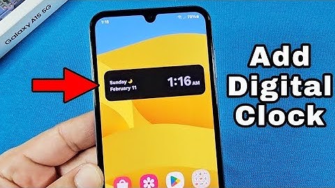 Add Digital Clock Widget Galaxy A15