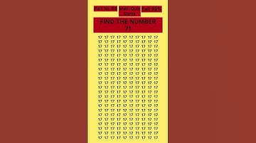 find the number 71 within five seconds #quiz #mindbendingquiz #numbergame #viral #emojichallenge