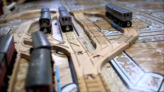 My Newest Munipals Wooden Subway Layout! As detailed in the Intro, I am back with more wooden train videos! This time it was a 4 Station Layout with 6 Trains. The Layout has ...