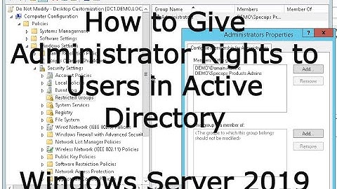 How to Give Administrator Rights to Users in Active Directory