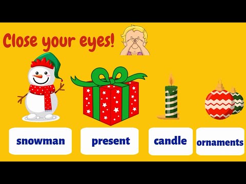 Christmas Games ?? What is missing? Memory game | Vocabulary | Learn English For Kids
