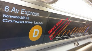 IND Concourse Line: R179 (D) Shuttle Train Ride from 145th Street to Norwood-205th Street