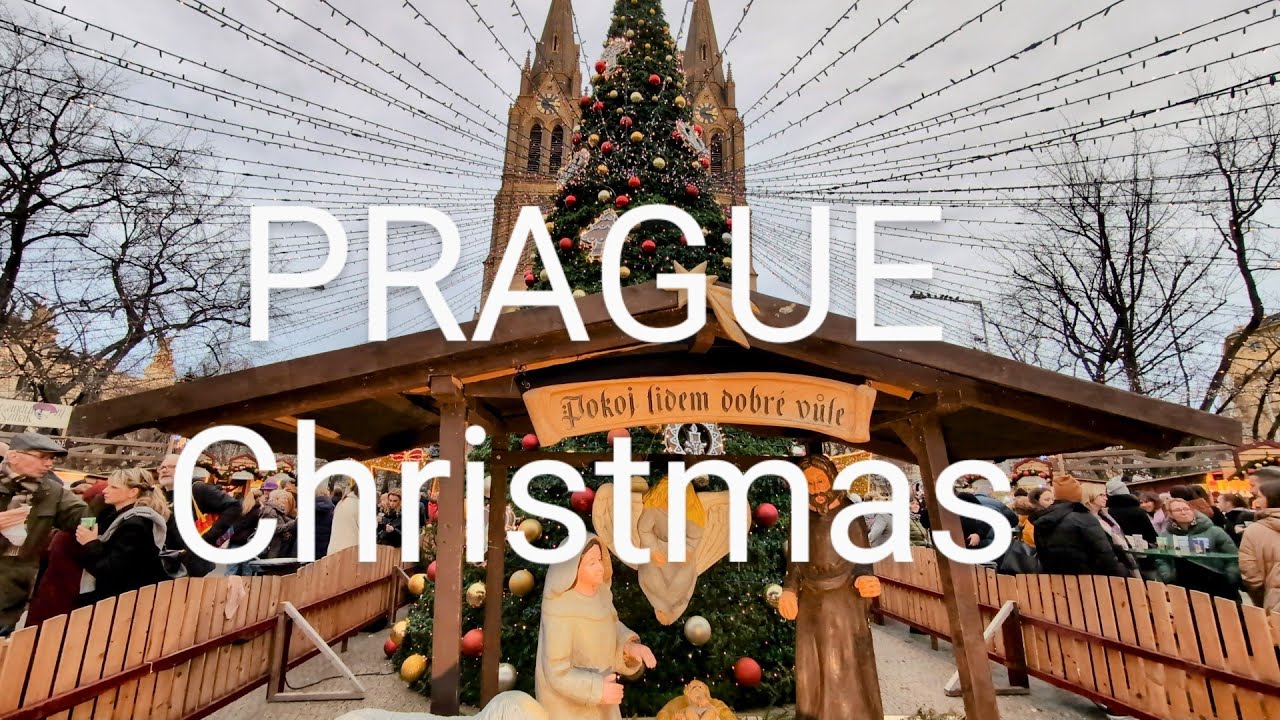 PRAGUE Christmas Markets 2024 🎄 (4K) | Pražské VÁNOČNÍ TRHY + Basilica St. Ludmily Walk