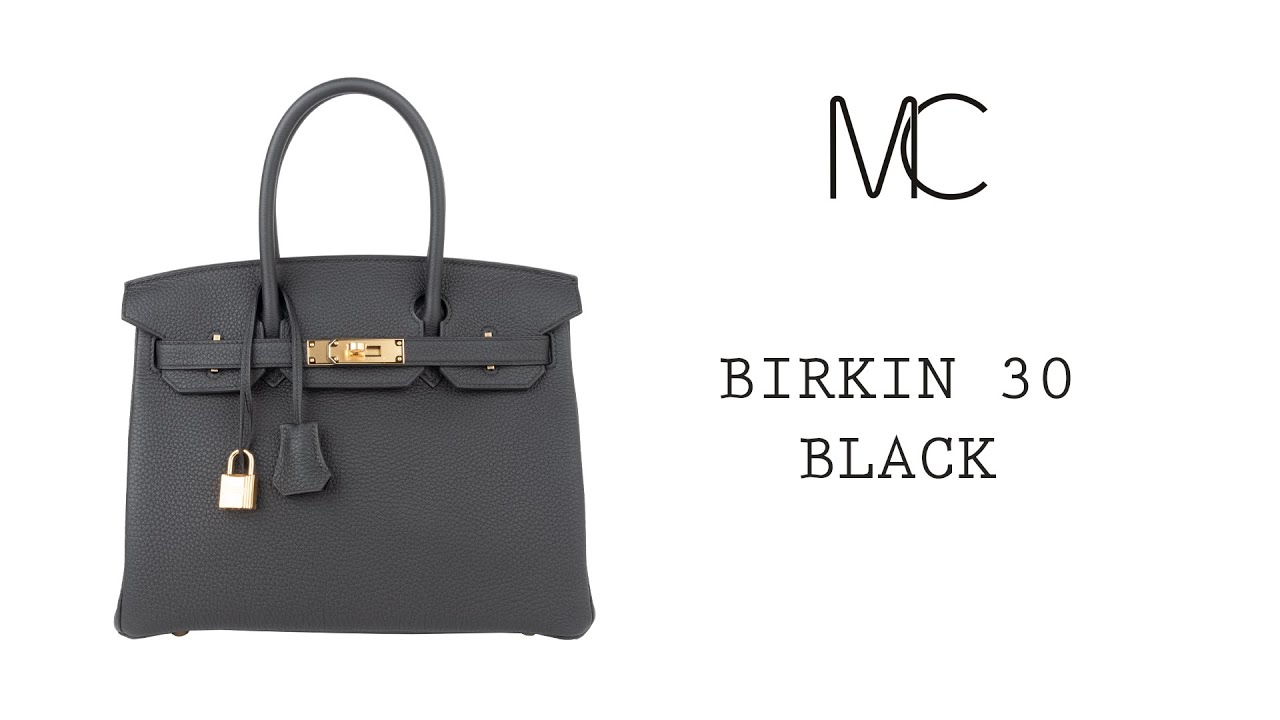 Hermes Birkin 30 Bag Black Togo Leather with Gold Hardware – Mightychic