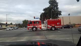 LAFD NEW ENGINE 87 code 3