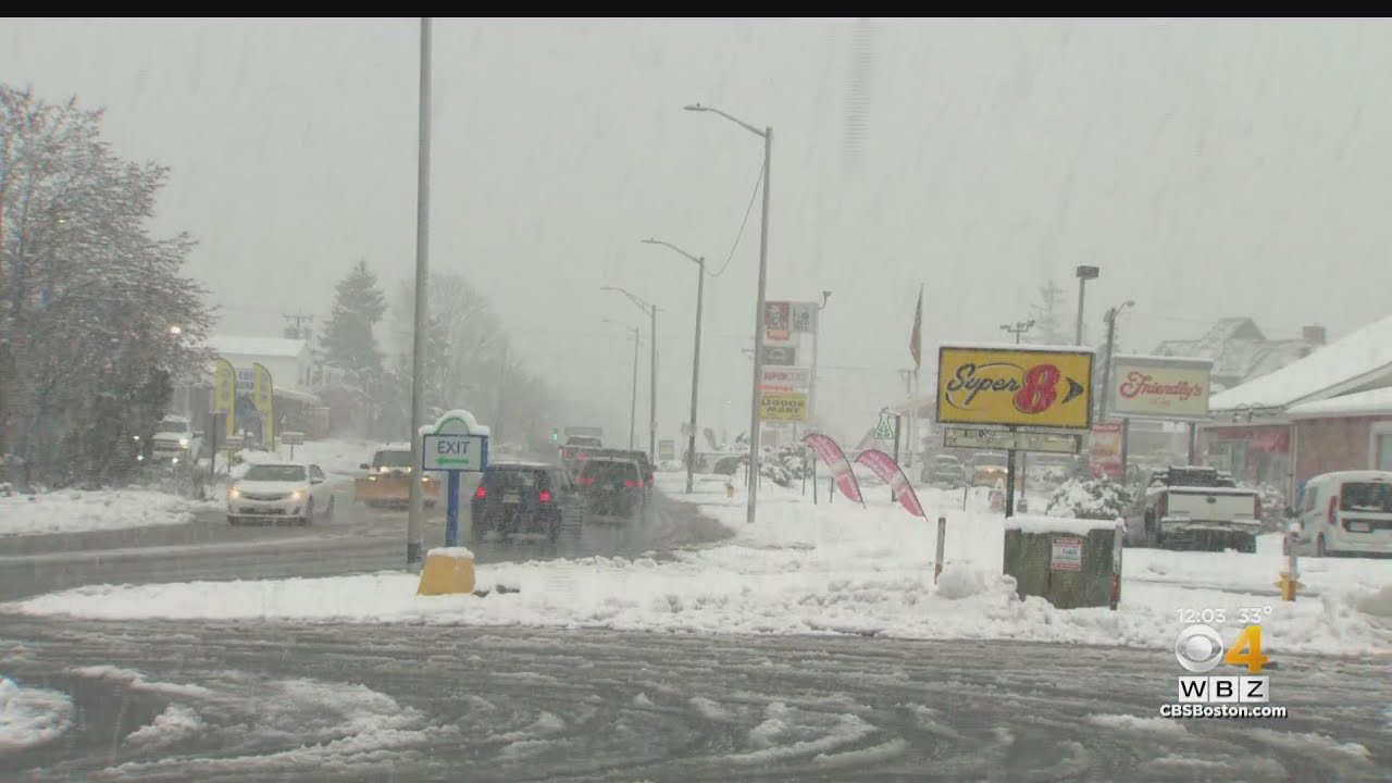 Snow Hits Several Towns Across Massachusetts Friday, Creating Dangerous Driving Conditions