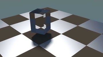 Blender Cycles Render 1080p Glass Spinning Over Tile