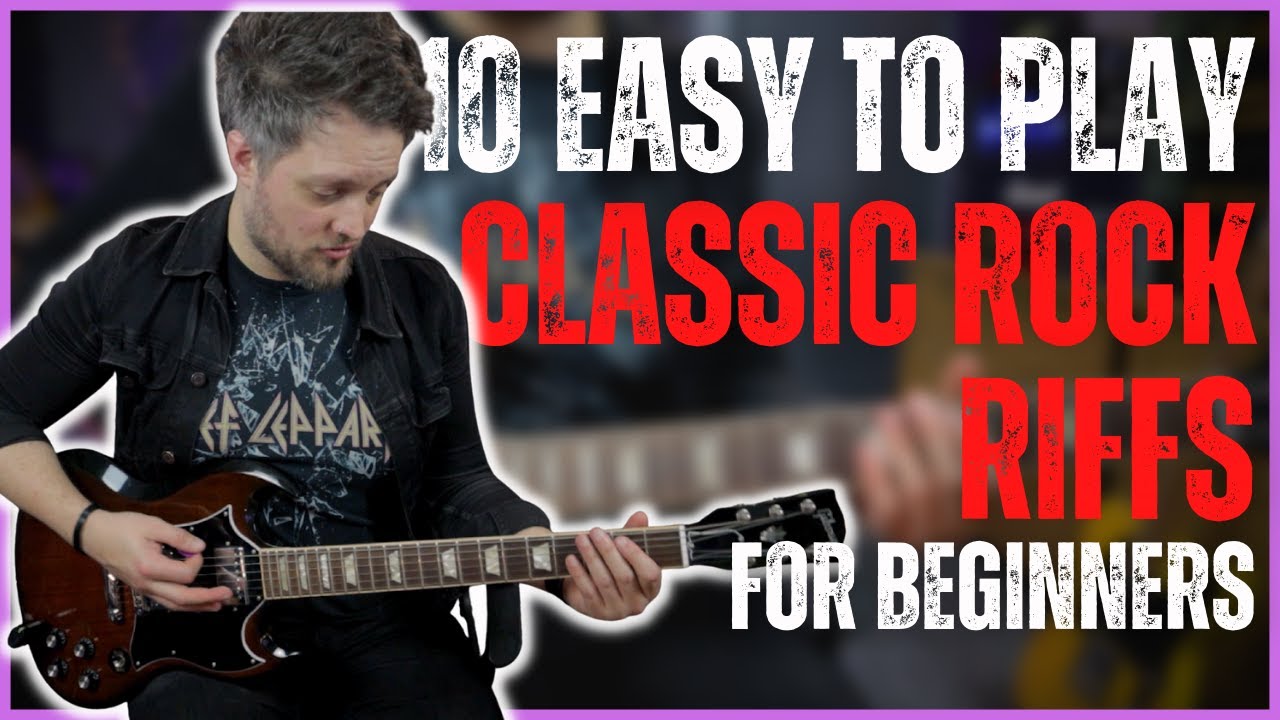 10 Classic Rock Riffs for Beginner Guitar Players - YouTube