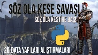 #PythonDerslerí #PYTHON   DATA YAPILARI VE ALIŞTIRMALAR -PYTHON DERSLERİ-20-