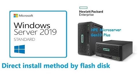 how to install windows server 2019 on Microserver Gen10 plus