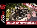 48 PS Retrobikes im Test! Royal Enfield Interceptor - Moto Guzzi V7 Night Pack - Triumph Street Twin