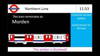 Northern Line Announcments from Edgware to Morden via Bank