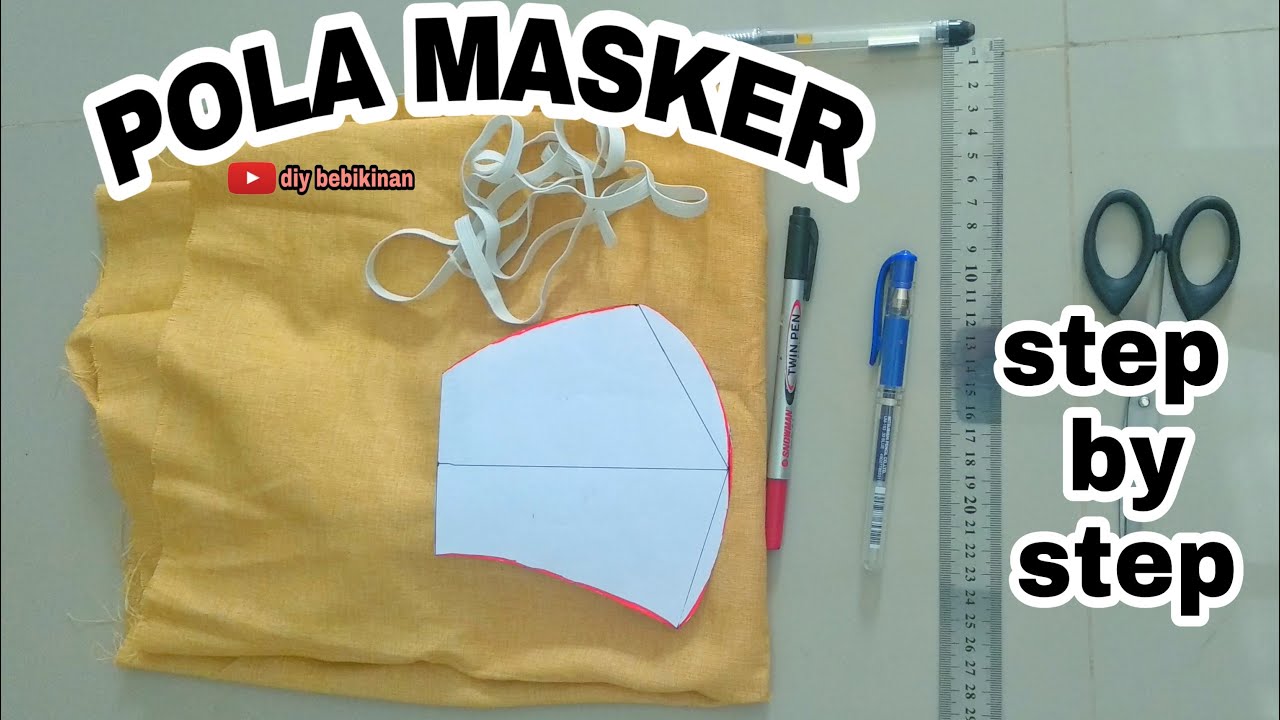  Pola Masker kain  fabric face mask Pattern YouTube