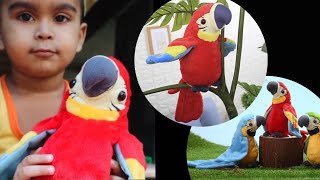 Talking Parrot Toy for Kids -Repeats What You Say- Speaking Red Macaw Parrot | Funny Parrot Toy screenshot 2