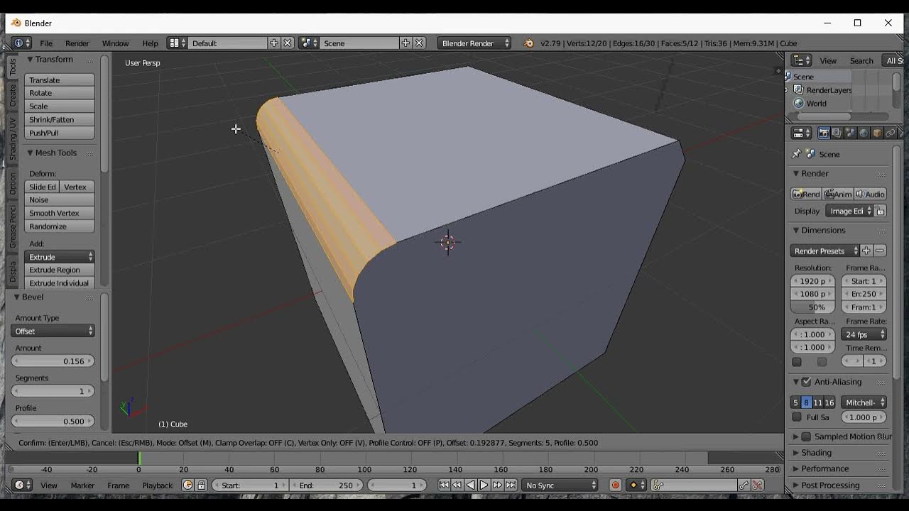 Tutorial Blender Short , Shortcut Ctrl + B = Bevel YouTube