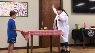 Celebrity Science Experiment for Kids - The Tablecloth Trick (Friction & Inertia) Net Worth