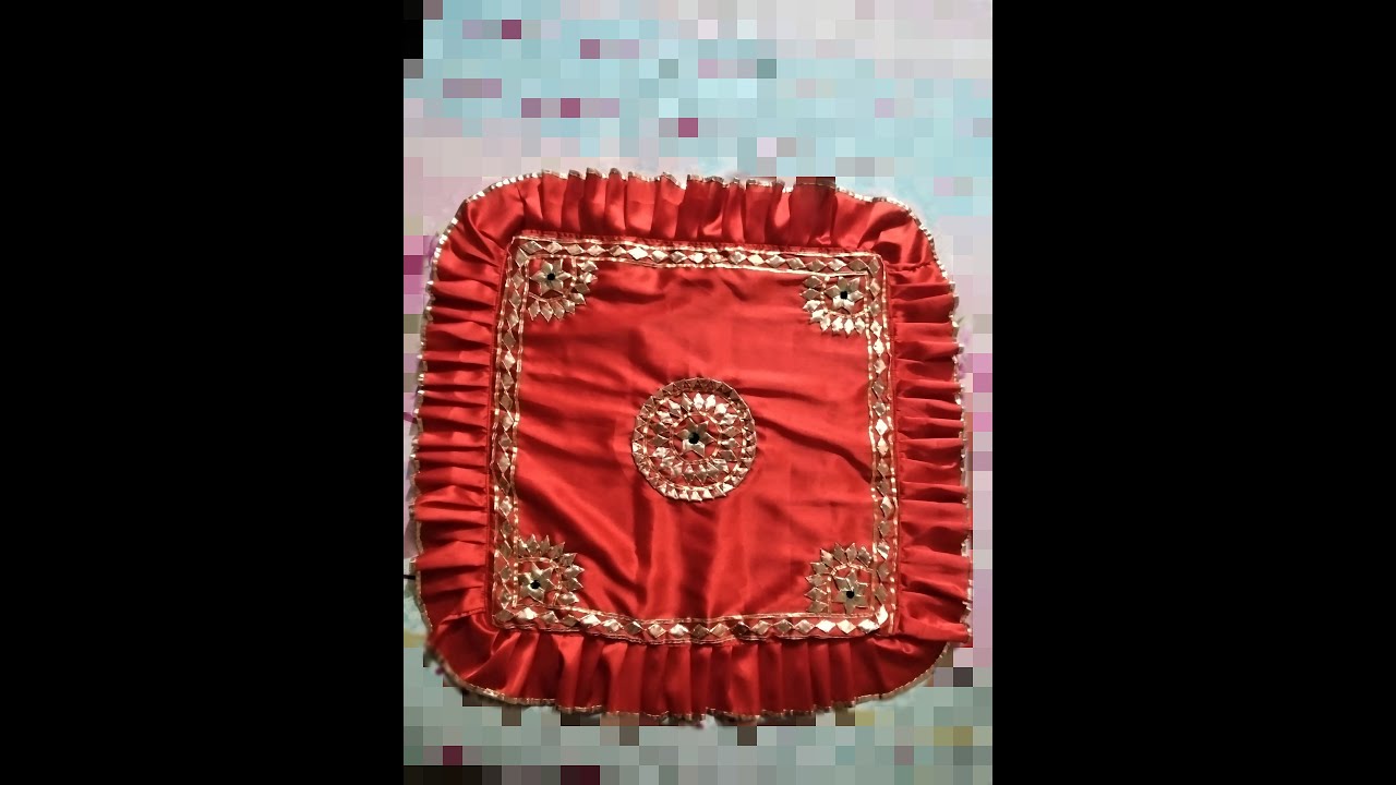 गोटा पत्ती से गद्दी बनाना सीखें | Gotta patti embroidery design