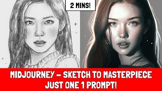 Midjourney - Turn A Sketch Or Drawing Into Photorealistic (Hyper-Realistic) AI Art In 2 MINUTES!