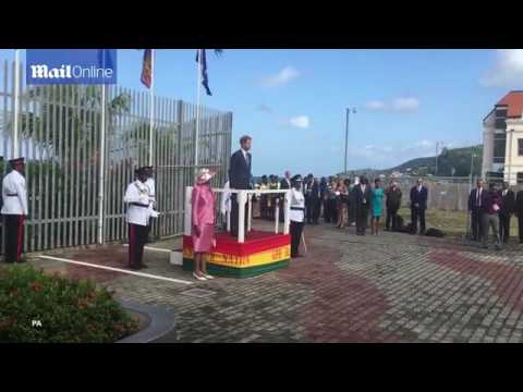 Harry arrives in Grenada tour Prince was treated to a welcome parade from locals in Grenada The roya