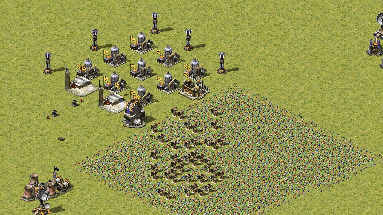 Red Alert 2 | Yuri's Revenge | 7 vs 1 | Surrounded Hills Green ...