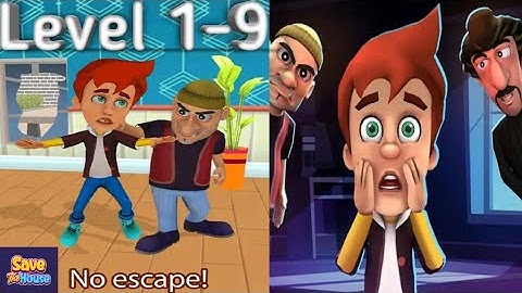 Save The House Level 1-9 Scary Robber Game Video Android iOS Gameplay and Walkthrough By Z & K Games