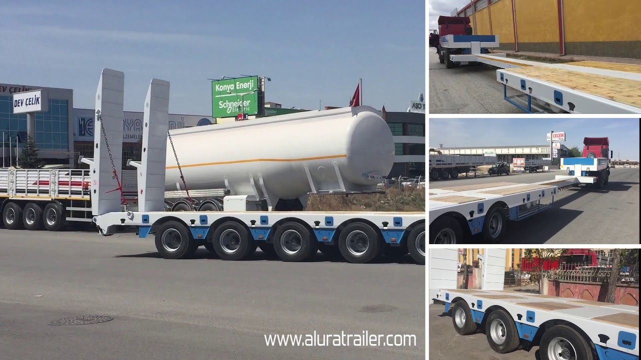 flatbed tow truck for sale 5 Axles Lowbed Trailer / Alura Trailer