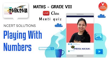 NCERT Solutions: Playing With Numbers | NCERT Class 8 Maths Chapter 16 | Vedantu | Priya Ma