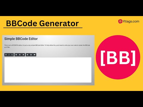BBCode Generator | BB Code Text Editor | HTML to BBCode Converter Online tool
