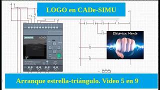 LOGO en CADe-SIMU. Arranque estrella-triángulo. Video 5 en 9.