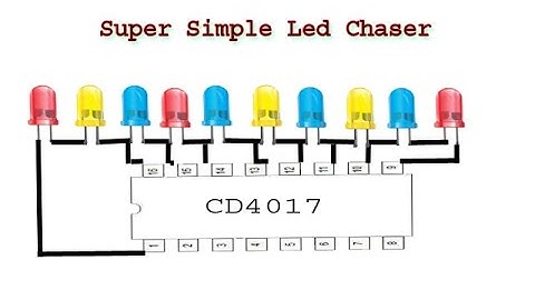 Make Super Simple Led chaser with only CD4017, awesome diy idea