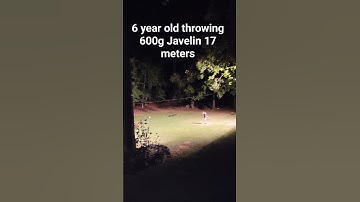 17 meter 600g Javelin throw by 6 year old #javelin #trackandfield