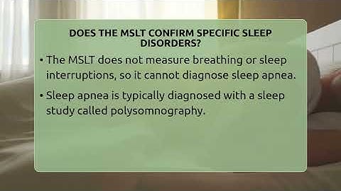 Does The MSLT Confirm Specific Sleep Disorders? - Sleep Apnea Support Network
