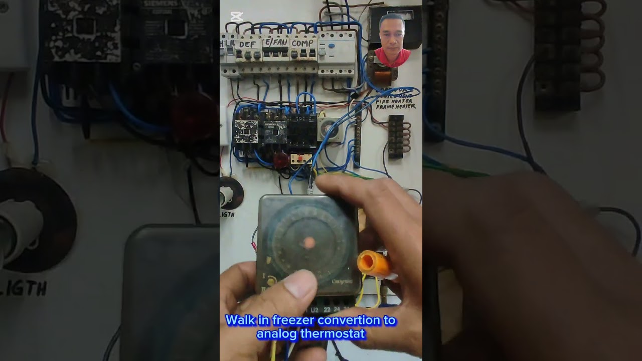 WALK IN FREEZER CONVERSION FROM DIGITAL TO ANALOG THERMOSTAT WITH LEGRAND DEFROST TIMER