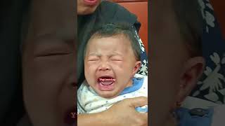 Asmr Crying‼️Cute Baby Ear Piercing #short #shorts #shortvideo #shortsviral #shortsfeed #funny #sad