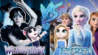 My Talking Angela 2 🥰/ Wednesday Addams And Elsa Of Frozen Queen Vs Angela /New Year Update Gameplay