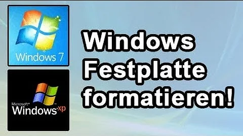 Wie kann ich bei Windows XP die Festplatte formatieren?