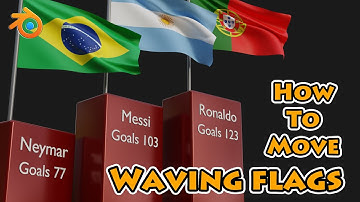 Move Waving Flags With Object Animations | Quick Tutorial For 3D Data Comparison | World Data Video