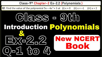 Class 9 Maths | Ex 2.2 Chapter 2 | Polynomials | CBSE NCERT | Exercise 2.2 | New Syllabus 2024-25
